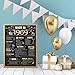 53th Birthday Decorations for Men Women 53th Birthday Gift for Him Back in 1969 Poster Decor Black and Gold 11 x 14 inch 53 Years Ago Decor(Back in 1969)