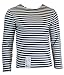 Genuine Winter Issue TELNYASHKA Russian Navy Blue Striped Long Sleeve Sweater Top (44" Chest (XL))