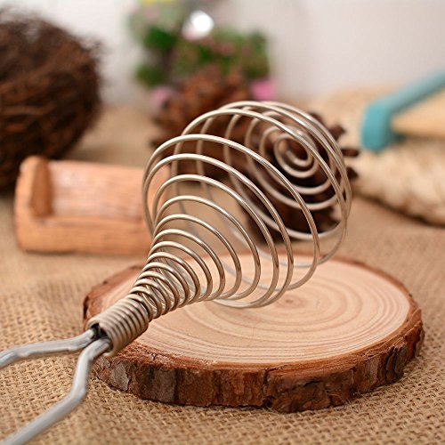 ICYANG Stainless Steel Spring Coil Whisk, Wire Whip Cream Egg Beater Gravy Hand Mixer - Thumbnail 6