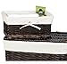 Laundry Hamper Storage Set Lined Wicker Baskets and Clothes Hamper with Lid Perfect Bathroom Accessories