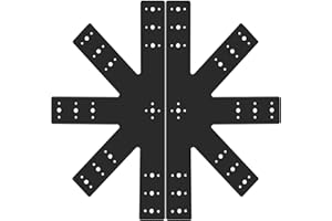 Andorm 2 pcs 24x13.5 Gable Plate Pergola Truss Roof Plate Connector Heavy Duty 12 Pitch Powder Coated Black