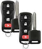 Discount Keyless Replacement Key Fob Car Remote and Uncut Transponder Key Compatible with KBRASTU15, CWTWB1U758, ID 46 (2 Pack)