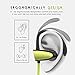 Chamfind Bluetooth Headphones, Wireless Earbuds Bluetooth V4.2 Stereo Earphones, IPX5 Waterproof Sports Neckband Headset, With Mic Bass Noise Reducing for Gym Running(Green) - Fozento