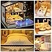 DIY Wooden Miniature Dollhouse Kit (Time Apartment), Mini House Woodcraft Construction Kit-3D Wooden Puzzle-Model Building Set DIY Cabin Wooden Villa Gift for Christmas Holiday Birthday