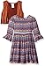 Youngland Girls' Little Dress with Fringed Vest