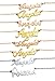 HUAN XUN Personalized Customized Name Initial Necklace Monogrammed Words Gold Silver Rose Gold Girl's Jewelry