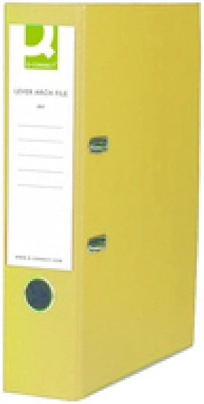Q-Connect Lever Arch File A4 70mm Yellow Pack of 10