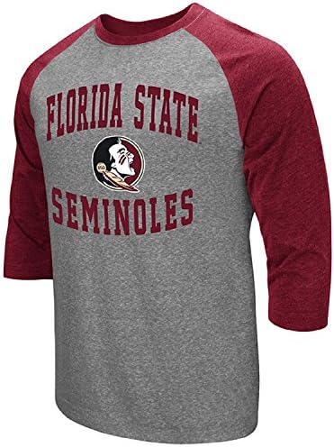 Colosseumメンズncaa Raglan 3 休日 4 Sleeve Heathered Baseball Tシャツ