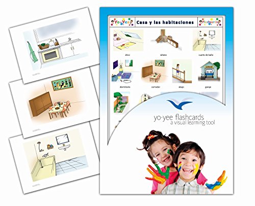 Tarjetas de vocabulario - Rooms Flashcards in Spanish - Casa y las habitaciones