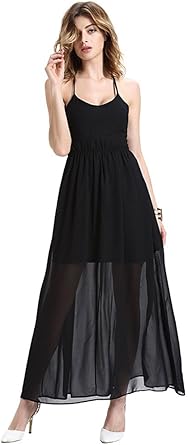 black chiffon maxi dress