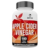 EBYSU Apple Cider Vinegar Capsules - Extra Strength Appetite Suppressant Pills for Weight Loss - Cleanse & Detox Diet Supplement for Men and Women - ACV