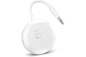 Avantree SoundJet R1 – 25Hr Airplane Bluetooth Adapter for All AirPods (Pro/Max) with Qualcomm Chipset & aptX Adaptive, Wireless Audio Transmitter for Flight Travel, Works with Bose & Other Headphones