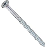 The Hillman Group 40860 Flat Head Phillips Wood Screw, 12-Inch x 3-Inch, 25-Pack, zinc