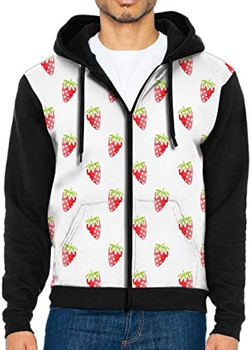 Strawberry Zipper Hoodie Sweatshirt Sports Jackets Casual Outwear