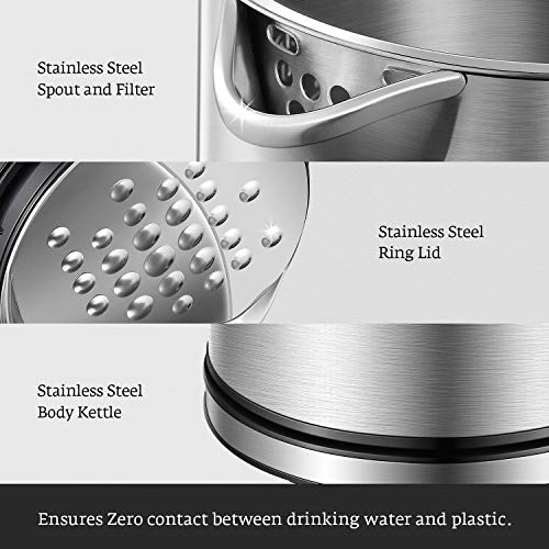 Aicok Electric Kettle Temperature Control, Double Wall Cool Touch