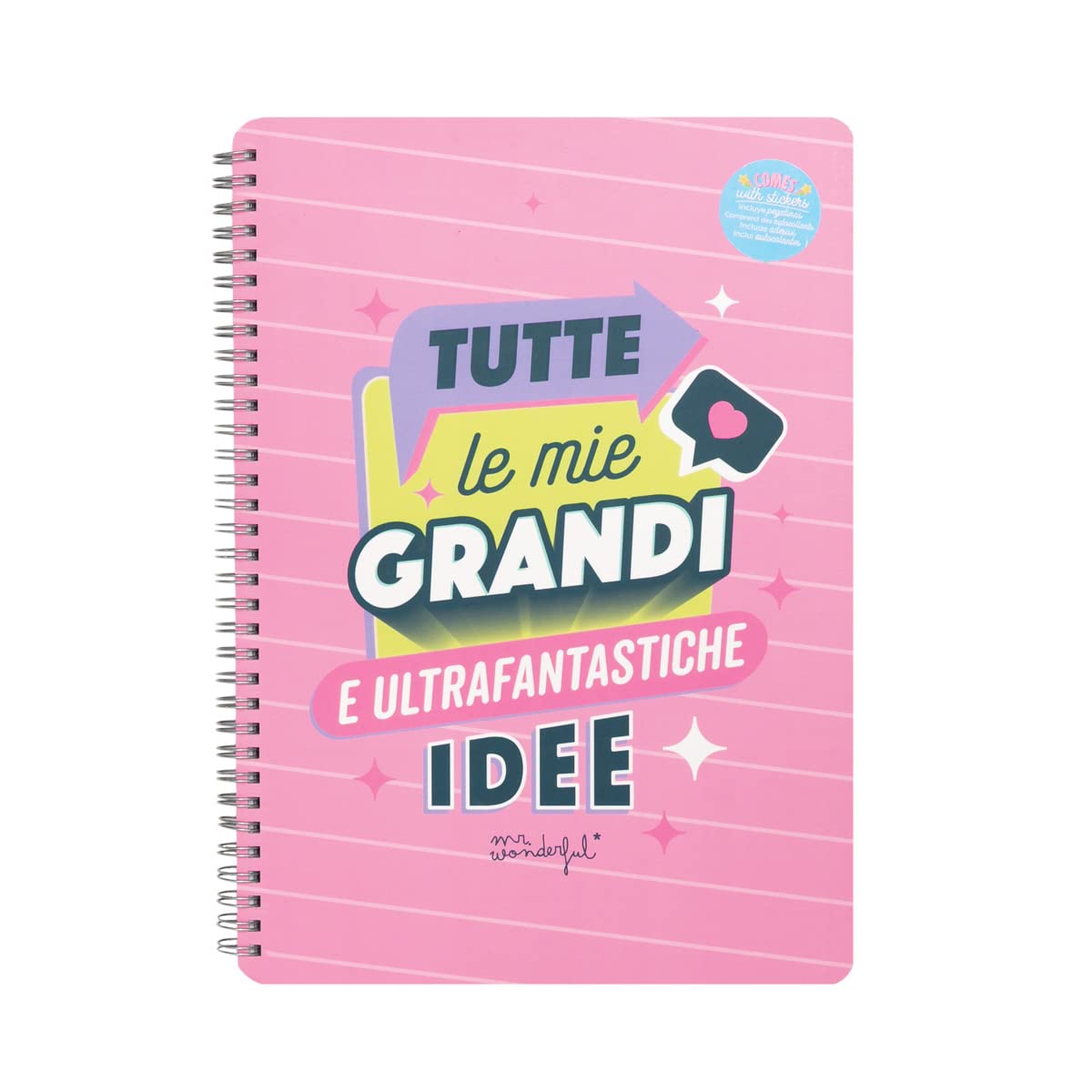 Mr. Wonderful Notebook - All My Great and Ultrafantastiche Ideas, Multicoloured