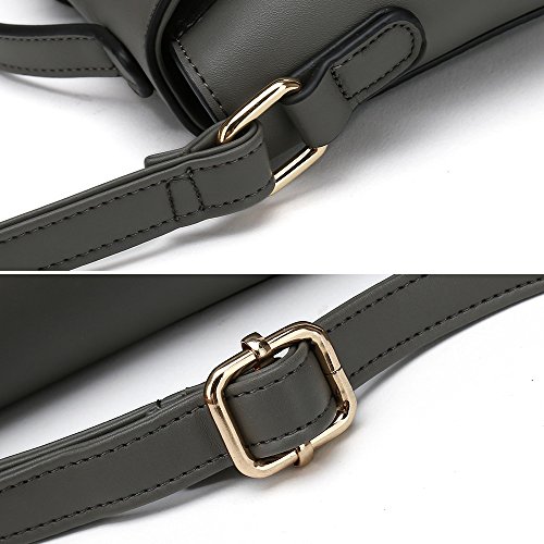 Ladies Designer Purses Cross Body Handbags Trendy Bags for Women Shoulder Bags (Grey) - Thumbnail 5
