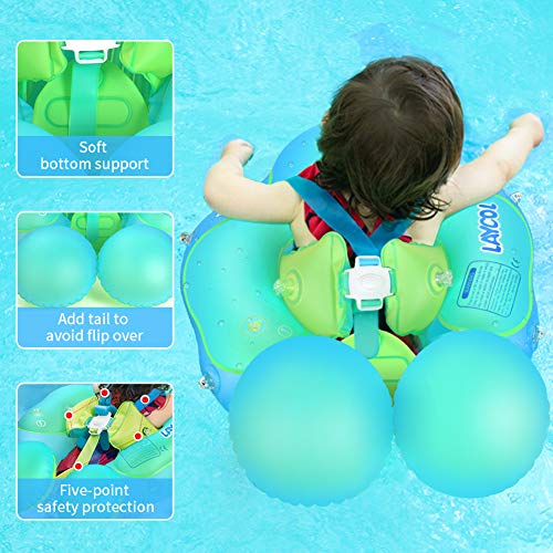 LAYCOL Baby Swimming Float with Sun Canopy Baby Floaties