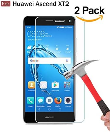 Huawei Ascend XT2 Screen Protector, Wellci [ 2 Pack ] Tempered Glass Screen Protector for Huawei Ascend XT2 H1711(Ultra Clear)