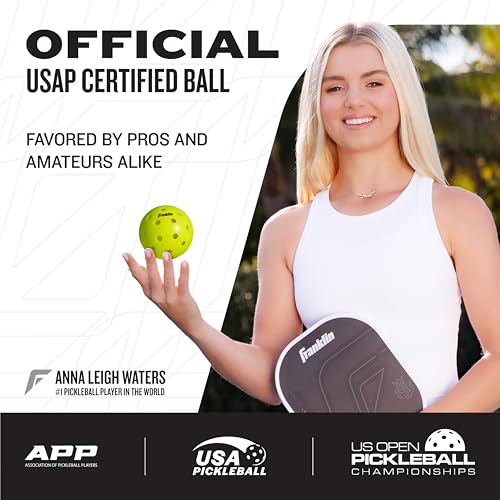 Franklin Sports Outdoor Pickleballs - X-40 Pickleball Balls - USA Pickleball (USAPA) Approved - Official US Open Ball - 3, 12, and 100 Bulk Packs of Pickleballs