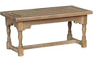 LOGOFUN Dolls House Miniature Wood Table Mini Wooden Table Model 1:12 Scale Tiny Dining Table for Doll House Kitchen Accessories