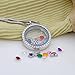 Beffy Happy Birthday Gift & Women Gift, Round Floating Living Memory Charm Lockets Necklace