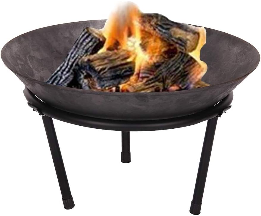 KingSaid Cast Iron Fire Bowl Folding Outdoor Garden Patio Heater Grill