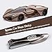 Hfun Fingernail Toenail Clipper with Curved Nail File, 3mm Wide Jaw Opening Zinc Alloy and Stainless Steel Nail Trimmer(Brown)