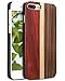 iPhone 8 Plus Case, VENA [NEU Unity] Wooden Cover Slim Genuine Wood Backplate Hybrid Case for Apple iPhone 8 Plus / 7 Plus (5.5