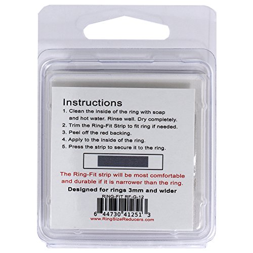 RingFit Ring Sizing Strips Gold 12 Ring Size Adjusters for Wide