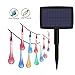 GEEKHOM Solar String Lights [18ft 30 LED 8 Modes] Led Decorative Fairy Light Solar & USB Powered 2-in-1 for Garden, Party, Patio, Xmas Trees, Outdoor(Raindrop, Muti Color)