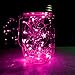 Yitee 6 PCS 6 Colors LED String Light, Battery Powered 20 Micro Starry LED Silver Copper Wire Lights, Best for Home Party Mason Jar Bottle Decor Mood Lights Mother's Day Gifts Decoration
