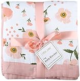 Muslin Toddler Blanket -Floral Print Bamboo Everything Blanket - Oversized 47