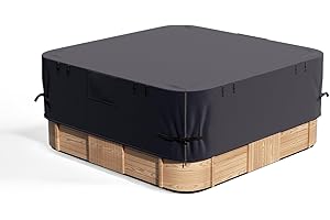 Wnanan Hot Tub Waterproof Cover, 95"X95" Heavy Duty Protector, Dust Cover for Square Spa