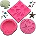 Okallo Products Silicone Seashell Mold MEGA 3 Pack - For Making Chocolate and Candy Sea Shells