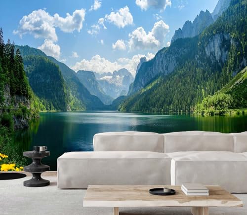 Jdayda Natural Landscape Wallpaper Mural Lake Mountain Wall Mural for ...