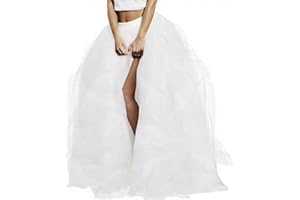 WDPL Wedding Planning Women's Long Maxi Tulle Special Occasion Bustle Night Out Skirt