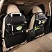TOCGAMT 2 Pack PU Leather Car Backseat Organizer (Black)