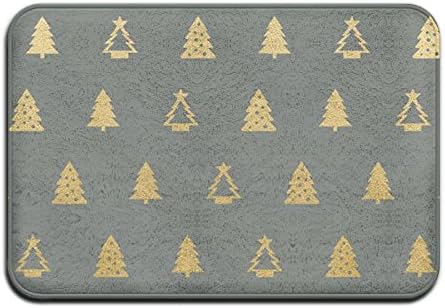 Christmas Tree Front Comfortable Point Plastic Anti-slip Base Indoor 15.7'' W?23.6'' L Safety Rectangular Entrance Rug Floor Mats Door Mat