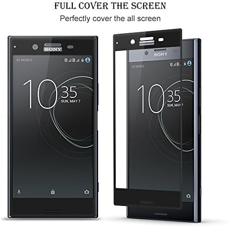 Sony xperia XZ premium Protective film - [vieykll] [9H Hardness] [3D bend full screen]For Sony xperia XZ premium Tempered Glass Screen Protector - Black