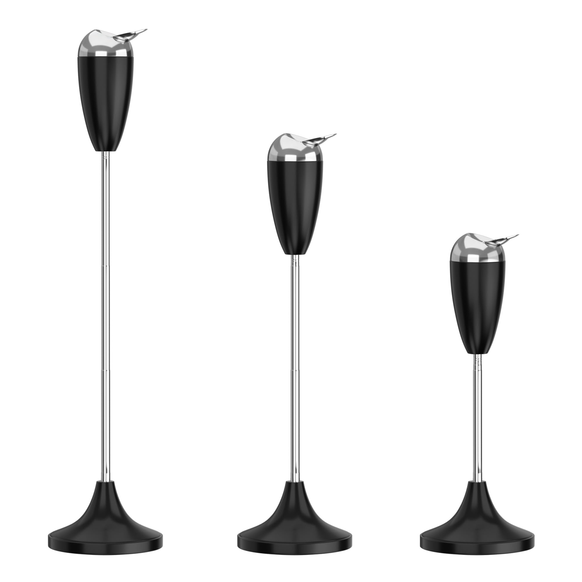 RELIANCER Floor Standing Ash Tray with Lid Adjustable Height from 21.5" to 35" Stainless Steel Contemporary Self-Cleaning Telescopic Smoking Ashtray Cigarette Ashtrays Tall Patio Windproof Ash Holder