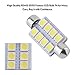 LEDKINGDOMUS 10 Pcs 1.66 Inch 42mm 8-SMD Festoon 7000K LED Interior Map Dome Lights Bulbs 211-2 578-8SMD (Cool White)