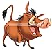 6 Inch Pumba Warthog Wart Hog Lion King Movie Animal Removable Peel Self Stick Adhesive Vinyl Decorative Wall Decal Sticker Art Kids Room Home Decor Girl Boy Children Bedroom 6 x 5 inch Tall