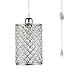 HMVPL Plug in Pendant Lighting Fixtures with Long Hanging Cord and Dimmer Switch, Modern Crystal Hanging Chandelier Sparkly Swag Ceiling Lamp for Kitchen Island Dining Table Bed-Room Girls Closet