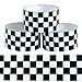 Resinta 4 Rolls (65 Yards) Checkered Tape Black and White Checkered Flag Tape Checkerboard Tape Decorations, 1.8 Inches by 16.25 Yards per Roll
