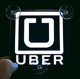 Uber Glow Driver Sign USB Decal Electroluminescence Lit (SUCTION CUPS) (2 DAYS DELIVERY)