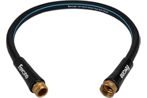 Fevone 3 ft Garden Hose x 5/8", 2-Year Warranty, Hose Reel Leader Hose, Lead In Water Hose, Fits Hoses/Pipes of All Replacement/Replaceable Parts, Solid Brass Fittings - No Leak