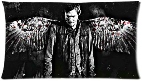 Daryl Dixon Norman in The Walking Dead Custom Unique Home Bedding Pillow Case Rectangle Pillow Cases Covers Standard Size 20"x36" One Side-04
