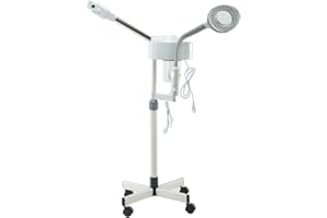 WINEDYOUNG Professional Facial Steamer 2 in1 Steamer for Face 5X LED Magnifying Lamp Hot Ozone Facial Steamer for Esthetician Beauty Face Equipment Use at Home or Salon