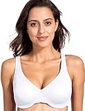 La Isla Women's Full Coverage Underwire Non Padded Soft Seamless Minimizer Bra White 36C